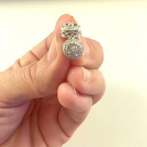 Diamond and Sterling earrings and necklace- New!